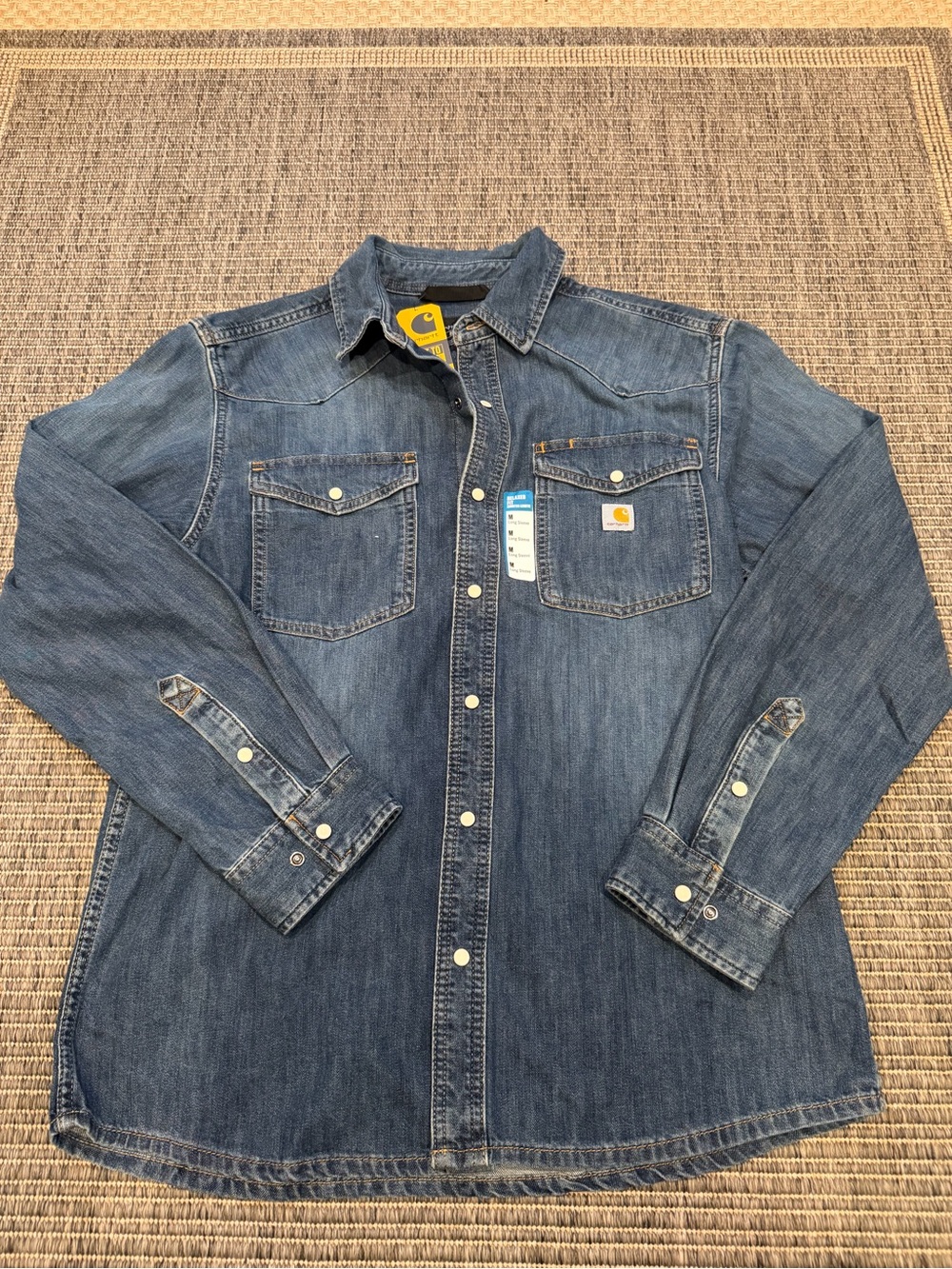 Carhartt Men's Indigo Denim Snap Front Shirt